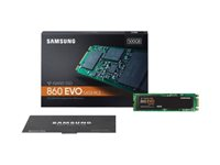 Samsung 860 EVO MZ-N6E500BW - SSD - encrypted - 500 GB - internal - M.2 2280 - SATA 6Gb/s - buffer: 512 MB - 256-bit AES - TCG Opal Encryption 2.0 MZ-N6E500BW
