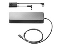 HP Universal - Docking station - USB-C - 2 x DP - GigE - 90 Watt - with 4.5mm Adapter - for Elite Dragonfly Notebook; ProBook 430 G7, 440 G7, 450 G7; ProBook x360 2UF95AA-D1