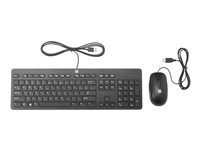HP Slim - Keyboard and mouse set - USB - Belgium T6T83AA#AC0