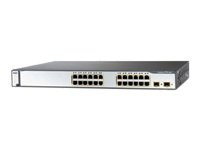 Cisco Catalyst 3750-24PS - Switch - L3 - Managed - 24 x 10/100 (PoE) + 2 x SFP - rack-mountable - PoE WS-C3750-24PS-S-REF