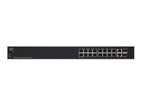 Cisco 250 Series SG250-18 - Switch - L3 - smart - 16 x 10/100/1000 + 2 x combo Gigabit Ethernet/Gigabit SFP - rack-mountable SG250-18-K9-EU