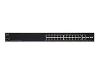 Cisco 250 Series SF250-24 - Switch - smart - 24 x 10/100 + 2 x combo Gigabit SFP - rack-mountable SF250-24-K9-EU