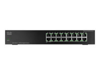 Cisco Small Business SG 100-16 - Switch - unmanaged - 16 x 10/100/1000 - rack-mountable - refurbished SG100-16-EU-RF