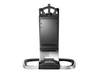 HP Integrated Work Center Stand USDT / Thin Clients - Monitor/desktop stand - black, silver - for HP Elite 8000; EliteDesk 800 G1; Flexible t610; Smart t410; Flexible Thin Client t510 LH526AA-D2