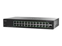 Cisco Small Business SG 102-24 - Switch - unmanaged - 22 x 10/100/1000 + 2 x combo SFP - desktop, rack-mountable, wall-mountable - refurbished SG102-24-UK-RF