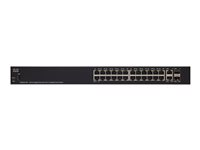 Cisco 250 Series SG250X-24P - Switch - L3 - smart - 24 x 10/100/1000 (PoE+) + 2 x 10 Gigabit Ethernet + 2 x 10 Gigabit SFP+ - rack-mountable - PoE+ (195 W) SG250X-24P-K9-EU