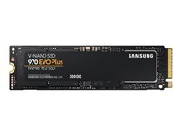 Samsung 970 EVO Plus MZ-V75S500BW - SSD - encrypted - 500 GB - internal - M.2 2280 - PCIe 3.0 x4 (NVMe) - buffer: 512 MB - 256-bit AES - TCG Opal Encryption MZ-V7S500BW