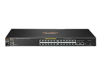 HPE Aruba 2530-24-PoE+ - Switch - Managed - 24 x 10/100 + 2 x Gigabit SFP + 2 x 10/100/1000 - desktop, rack-mountable, wall-mountable - PoE+ (195 W) J9779AR