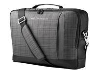 HP Slim Ultrabook Top Load - Notebook carrying case - 15.6" - grey plaid, black twill F3W15AA-NB