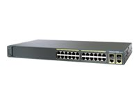 Cisco Catalyst 2960-24TC - Switch - Managed - 24 x 10/100 + 2 x combo Gigabit SFP - rack-mountable WS-C2960-24TC-L-REF