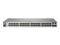 HPE Aruba 2620-48-PoE+ - Switch - L4 - Managed - 48 x 10/100 (PoE) + 2 x 10/100/1000 + 2 x SFP - desktop, rack-mountable - PoE J9627A