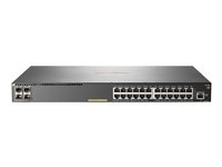 HPE Aruba 2540 24G PoE+ 4SFP+ - Switch - Managed - 24 x 10/100/1000 (PoE+) + 4 x 10 Gigabit Ethernet / 1 Gigabit Ethernet SFP+ - desktop, rack-mountable, wall-mountable - PoE+ (370 W) JL356A