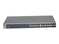 NETGEAR GSM7224v2 - Switch - Managed - 24 x 10/100/1000 + 4 x shared SFP - desktop - DC power GSM7224-200EUS