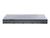 Cisco Catalyst 2960X-48FPD-L - Switch - Managed - 48 x 10/100/1000 (PoE+) + 2 x 10 Gigabit SFP+ - desktop, rack-mountable - PoE+ (740 W) WS-C2960X-48FPD-L-NB