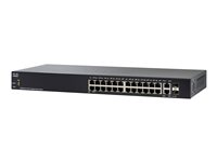 Cisco 250 Series SG250-26P - Switch - smart - 24 x 10/100/1000 (PoE+) + 2 x combo Gigabit SFP - rack-mountable - PoE+ (195 W) - refurbished SG250-26P-K9-UK-RF