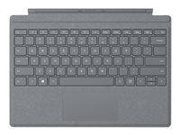 Microsoft Surface Pro Signature Type Cover - Keyboard - with trackpad, accelerometer - backlit - QWERTY - English - platinum - commercial - for Surface Pro (Mid 2017), Pro 3, Pro 4 FFQ-00007