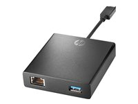 HP - Network adapter - USB-C - USB-C + Gigabit Ethernet + USB 3.0 - for Elite x2; EliteBook 1040 G3; EliteBook Folio G1; Pro x2; ZBook 15 G3, Studio G3 N2Z64AA