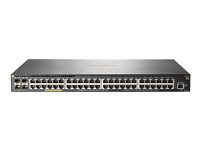 HPE Aruba 2930F 48G PoE+ 4SFP+ - Switch - L3 - Managed - 48 x 10/100/1000 (PoE+) + 4 x 1 Gigabit / 10 Gigabit SFP+ - side to side airflow - rack-mountable - PoE+ (370 W) JL256A