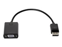 HP - VGA adapter - DisplayPort (M) to HD-15 (VGA) (F) - 20 cm - for HP Z1 G9; Elite t655; Pro 260 G9, 400 G9, t550; ProOne 440 G9; Workstation Z4 G5, Z6 G5 AS615AT-D1