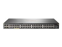 HPE Aruba 2540 48G PoE+ 4SFP+ - Switch - Managed - 48 x 10/100/1000 (PoE+) + 4 x 10 Gigabit Ethernet / 1 Gigabit Ethernet SFP+ - desktop, rack-mountable, wall-mountable - PoE+ (370 W) JL357A