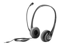 HP - Headset - on-ear - wired - black jack T1A66AA-NB