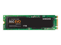 Samsung 860 EVO MZ-N6E1T0BW - SSD - encrypted - 1 TB - internal - M.2 2280 - SATA 6Gb/s - buffer: 1 GB - 256-bit AES - TCG Opal Encryption 2.0 MZ-N6E1T0BW