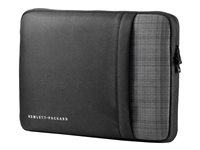 HP Ultrabook Sleeve - Notebook sleeve - 14" - solid black with grey plaid accents F7Z99AA