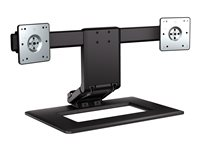 HP Adjustable Dual Display Stand - Stand (stand base) - for 2 LCD displays - screen size: up to 24" AW664AA-NB