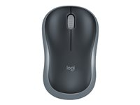 Logitech M185 - Mouse - optical - wireless - 2.4 GHz - USB wireless receiver - grey 910-002235