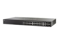 Cisco Small Business SF500-24 - Switch - Managed - 24 x 10/100 + 2 x combo Gigabit SFP + 2 x SFP - rack-mountable - refurbished SF500-24-K9-G5-RF