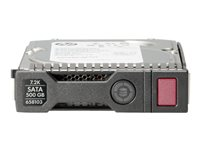 HPE Midline - Hard drive - 500 GB - hot-swap - 3.5" LFF - SATA 6Gb/s - 7200 rpm - with HPE SmartDrive carrier 658071-B21-REF