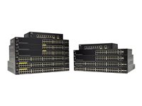 Cisco 250 Series SG250X-24P - Switch - L3 - smart - 24 x 10/100/1000 (PoE+) + 2 x 10 Gigabit Ethernet + 2 x 10 Gigabit SFP+ - rack-mountable - PoE+ (195 W) SG250X-24P-K9