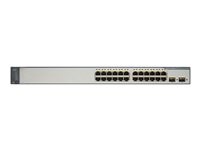 Cisco Catalyst 3750V2-24PS - Switch - L3 - Managed - 24 x 10/100 (PoE) + 2 x SFP - rack-mountable - PoE WS-C3750V2-24PS-S-NB