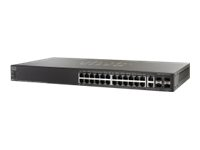 Cisco Small Business SG500-28 - Switch - Managed - 24 x 10/100/1000 + 2 x combo Gigabit SFP + 2 x SFP - rack-mountable - refurbished SG500-28-K9-G5-RF