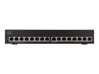 Cisco Small Business SG110-16 - Switch - unmanaged - 16 x 10/100/1000 - rack-mountable - refurbished SG110-16-UK-RF