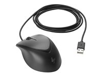 HP Premium - Mouse - right and left-handed - laser - 3 buttons - wired - USB 1JR32AA#AC3