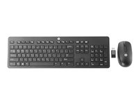 HP Business Slim - Keyboard and mouse set - wireless - 2.4 GHz - Pan Nordic N3R88AA#UUW-NB